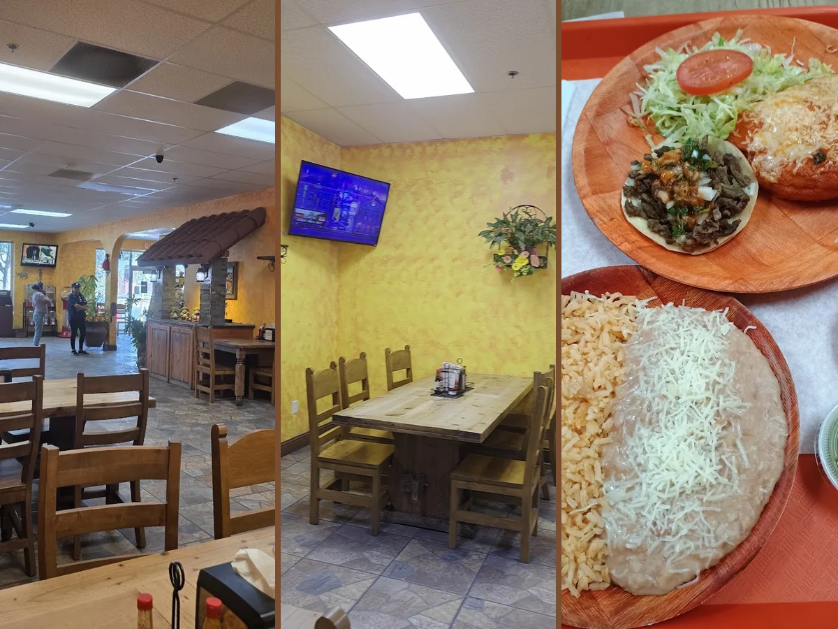 Counter service inside a Mexican restaurant.