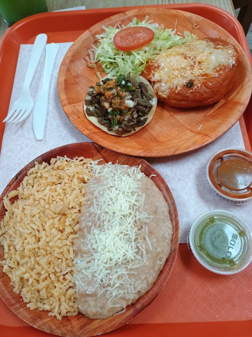 Colorful Mexican plates on a table.